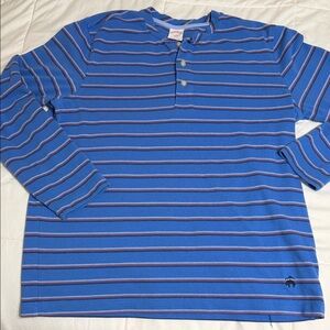 Brooks Brothers Blue and Purple Striped Long Sleeve Tee